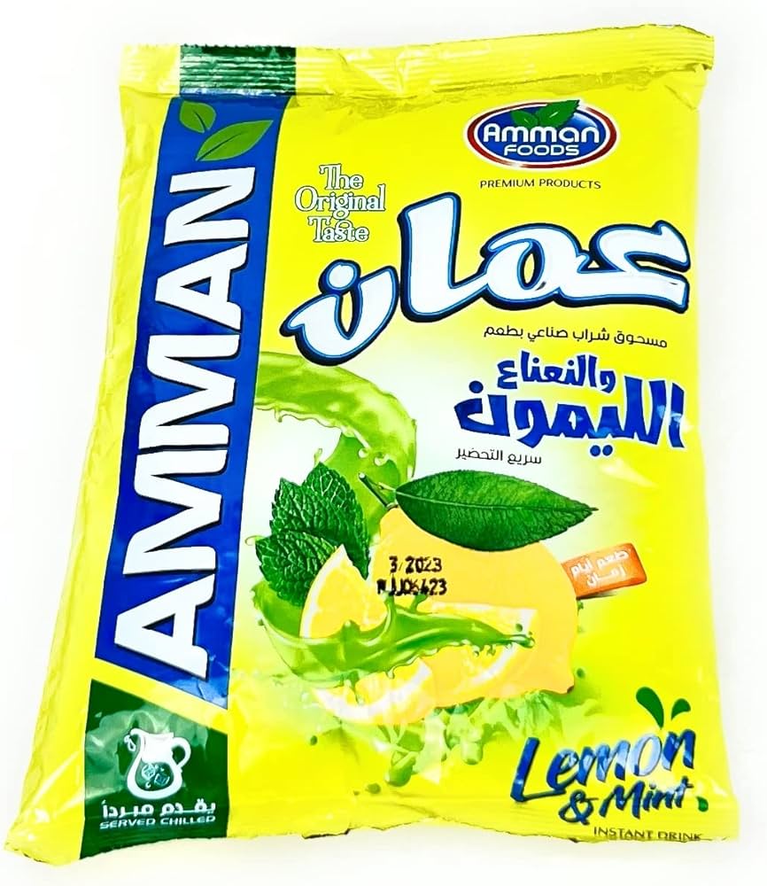 مسحوق شراب ليمون نعناع عمان 600 جم 