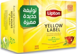 ليبتون شاي اصفر 100 كيس 